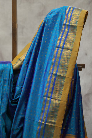 Blue Silk Ilkal Saree - SRBSIS106