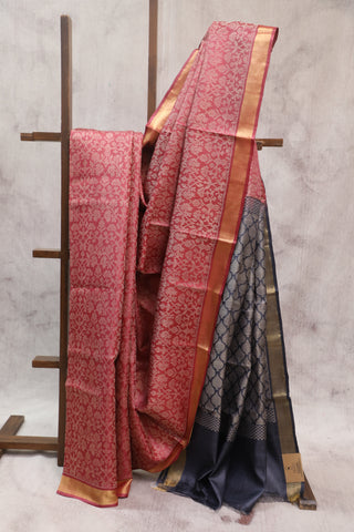 Pink Tussar Silk Saree - SRPTSS757