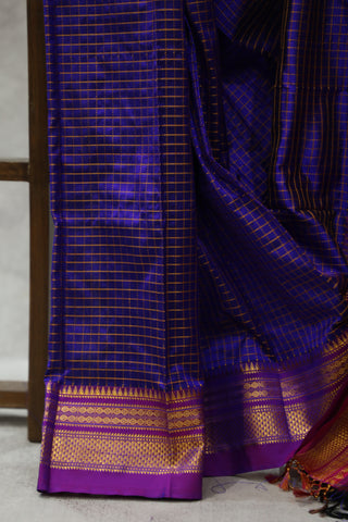 Purple Silk Ilkal Saree - SRPSIS111