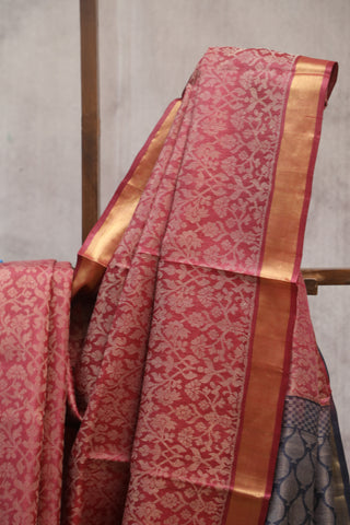 Pink Tussar Silk Saree - SRPTSS757