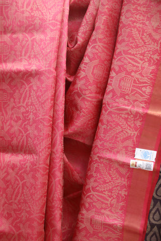 Pink Tussar Silk Saree - SRPTSS755