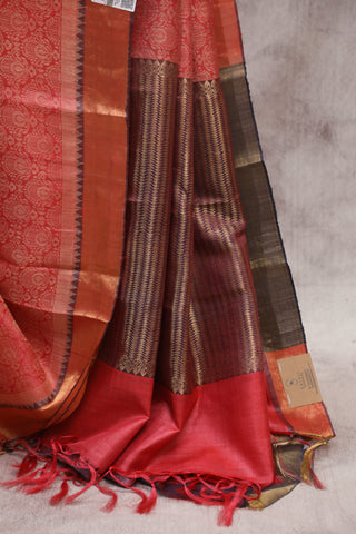 Pink Tussar Silk Saree - SRPTSS759