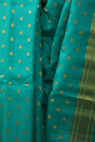 Aqua Green Gadwal Silk Saree - SRAGGSS396