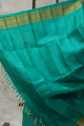 Aqua Green Gadwal Silk Saree - SRAGGSS396