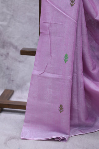 Pink Tissue Linen Jamdani Saree - SRPTLJS61