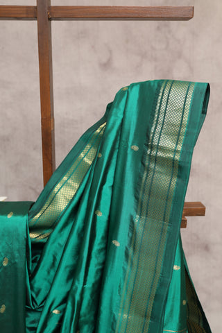 Green Silk Paithani Saree-SRGSPS217