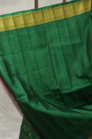 Green Gadwal Silk Saree - SRGGSS394