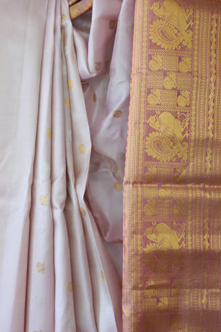 Onion Pink Gadwal Silk Saree - SROPGSS415