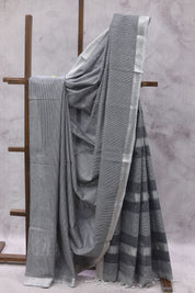 Black Maheshwari Saree - SRBMS368