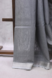 Black Maheshwari Saree - SRBMS368