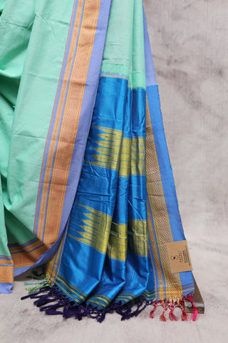 Light Green Cotton Ilkal Saree -SRGCIS327