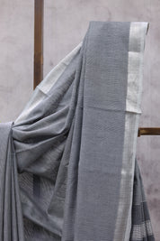 Black Maheshwari Saree - SRBMS368