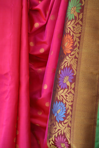 Pink Gadwal Silk Saree - SRPGSS414