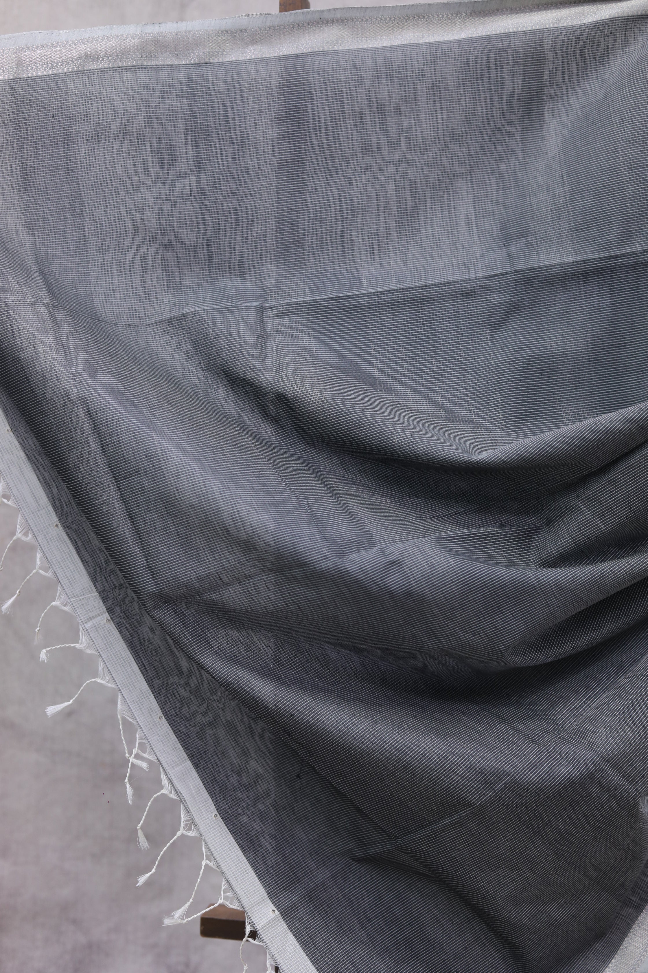 Black Maheshwari Saree - SRBMS368