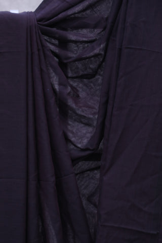 Dark Wine Mulmul Cotton Saree-SRDWMCS174