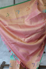 Pastel Turquoise Gadwal Silk Saree - SRPTGSS413