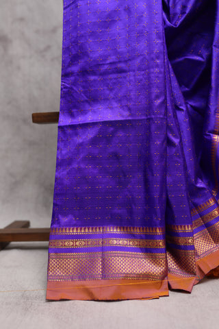 Blue Silk Ilkal Saree-SRBSIS78