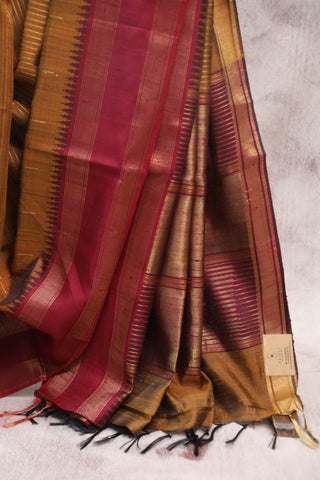 Mustard Yellow Raw Silk Saree - SRMYSS432