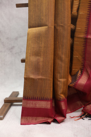 Mustard Yellow Raw Silk Saree - SRMYSS432