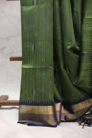 Mustard Yellow Raw Silk Saree - SRMYSS432