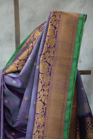 Pastel Purple Gadwal Silk Saree - SRPPGSS421