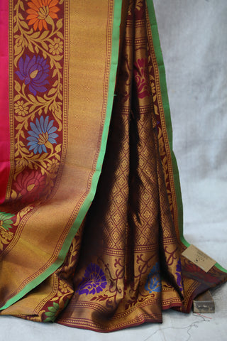 Pink Gadwal Silk Saree - SRPGSS422