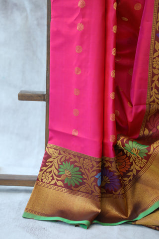 Pink Gadwal Silk Saree - SRPGSS422