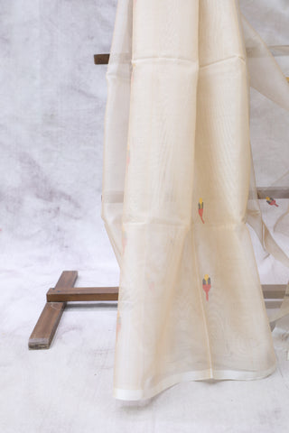 Cream Muslin Jamdani Saree - SRCMJS55