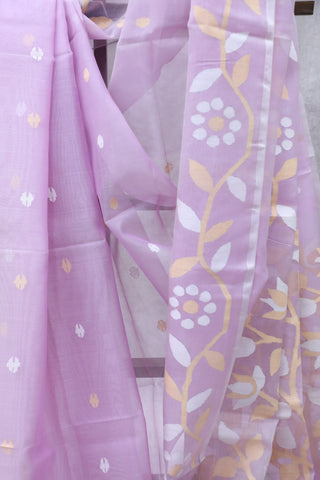 Pink Muslin Jamdani Saree - SRPMJS54