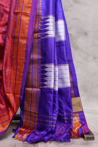 Two Tone Pink Silk Ilkal Saree-SRTTPSIS75