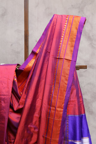 Two Tone Pink Silk Ilkal Saree-SRTTPSIS75