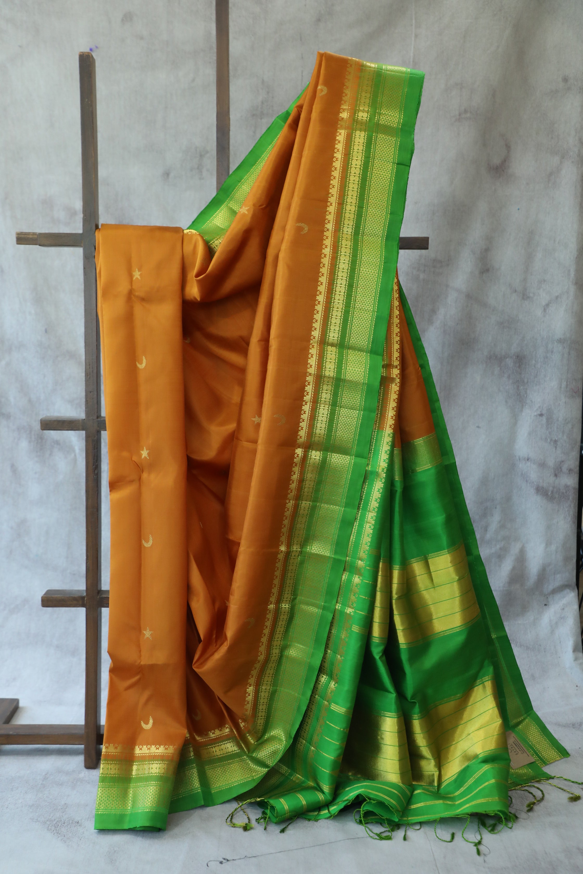 Orange Silk Ilkal Saree - SROSIS116