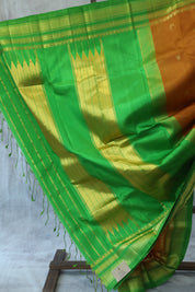 Orange Silk Ilkal Saree - SROSIS116