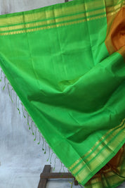 Orange Silk Ilkal Saree - SROSIS116