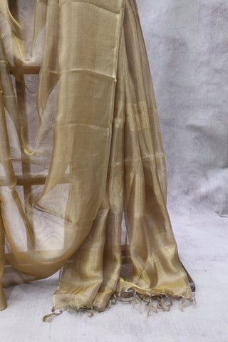 Golden Tissue Tusser Silk Saree - SRGTTSS249