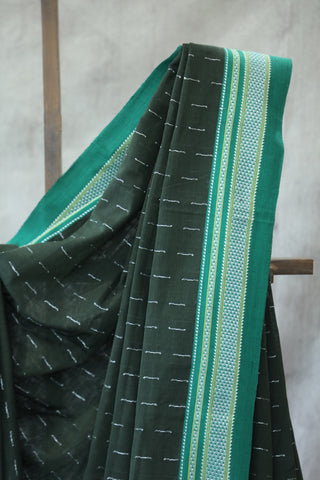 Green Cotton Ilkal Saree -SRGCIS370