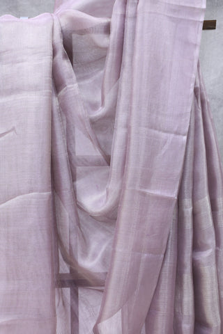 Lilac Tissue Tusser Silk Saree - SRLTTSS259