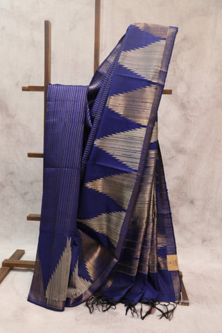 Purple Raw Silk Saree - SRNBSS446