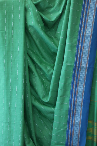 Moss Green Cotton Ilkal Saree -SRMGCIS371