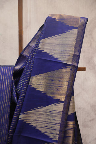 Purple Raw Silk Saree - SRNBSS446