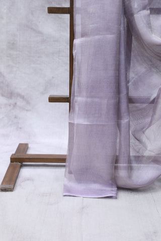 Lavender Tissue Tusser Silk Saree - SRLTTSS260