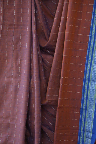 Brown Cotton Ilkal Saree -SRBCIS372