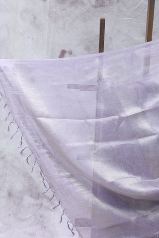 Lavender Tissue Tusser Silk Saree - SRLTTSS260