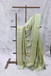Green Tissue Tussar Silk Saree - SRGTTSS262