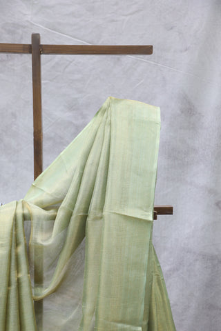 Green Tissue Tussar Silk Saree - SRGTTSS262