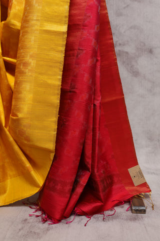 Yellow Raw Silk Saree - SRYRSS514