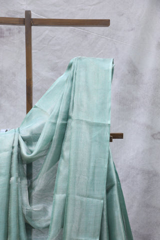 Green Tissue Tussar Silk Saree - SRGTTSS251