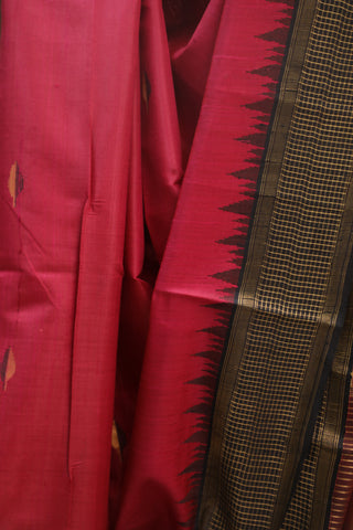 Dark Pink Raw Silk Saree - SRDPSS451