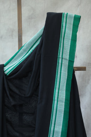 Black Cotton Ilkal Saree -SRDGCIS376