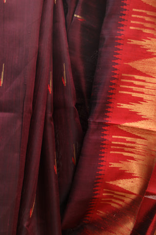 Maroon Raw Silk Saree - SRMSS454